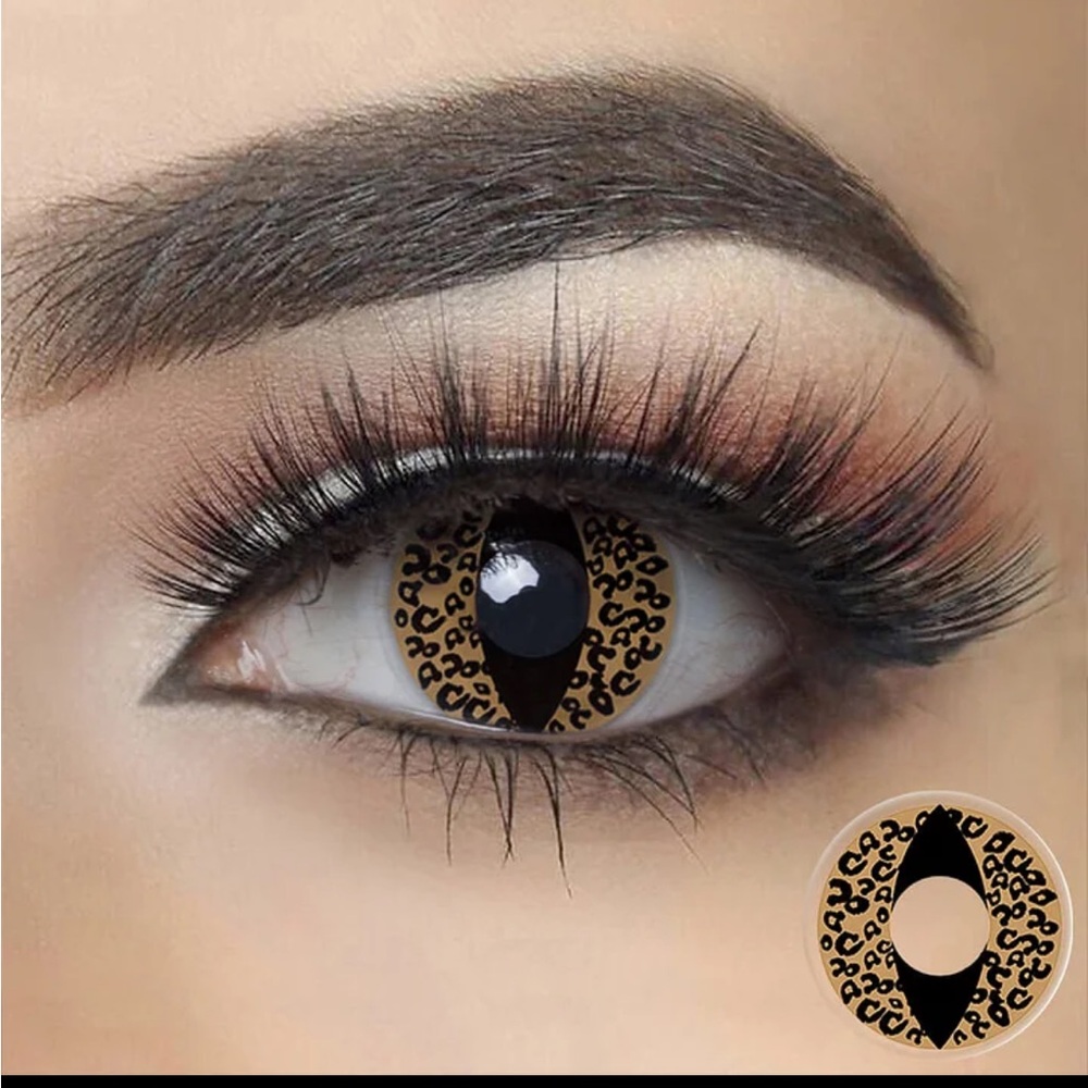 Brown Cheetah Cat Eye Halloween Cosplay lens